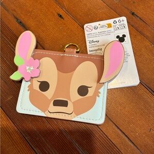 Disney Bambi Floral Card Holder with Pink and Brown